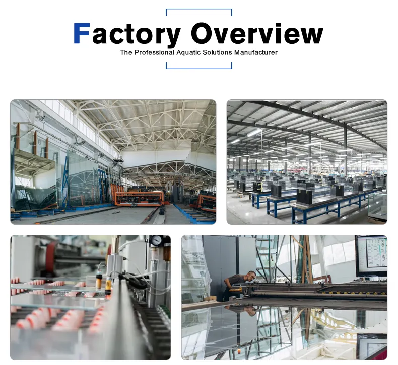 Factory workshop for aquarium tank production