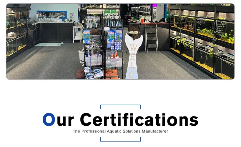 Aquarium tanks displayed in partner collaboration store