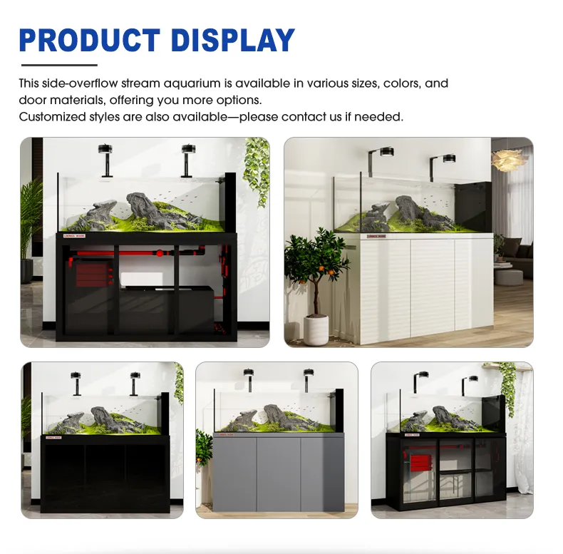 LOONGS WARE stream aquarium tank collection with multiple colors and specifications