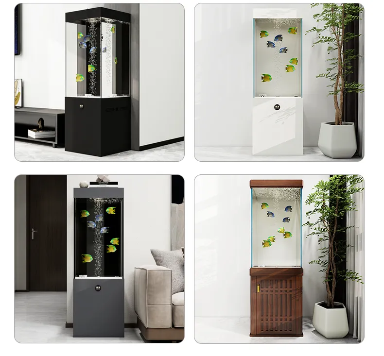 LOONGS WARE vertical aquarium tank collection with multiple colors and designs