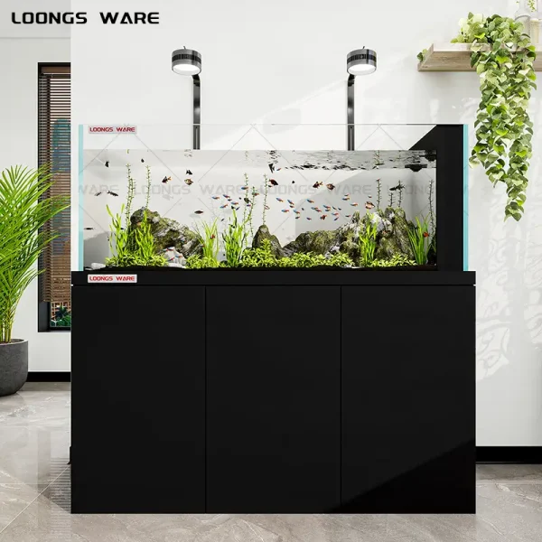 LOONGS WARE black stream aquarium tank with standard overflow for professional aquariums