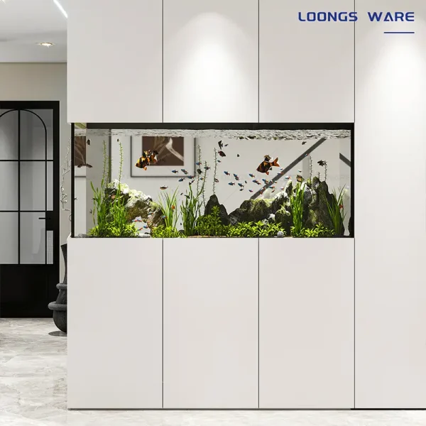 Embedded aquarium screen partition 02