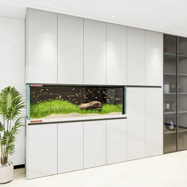 Embedded aquarium screen partition 07