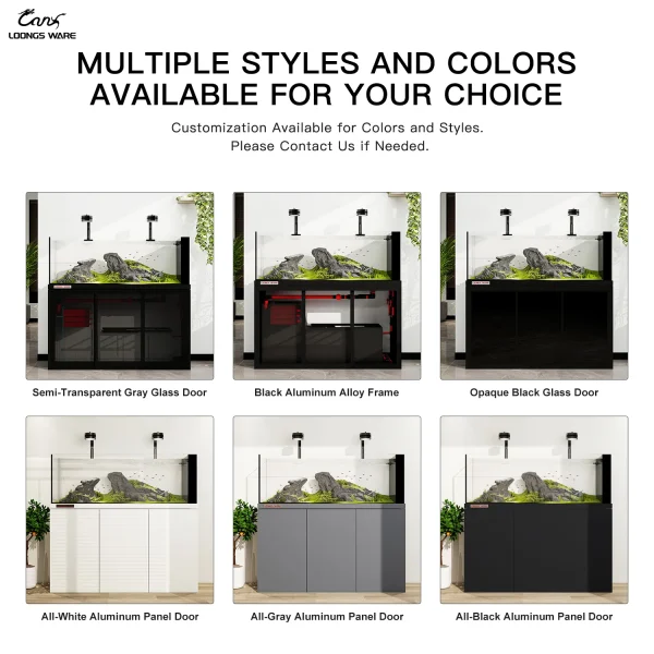 CGCY aquarium series available in multiple colors and cabinet styles