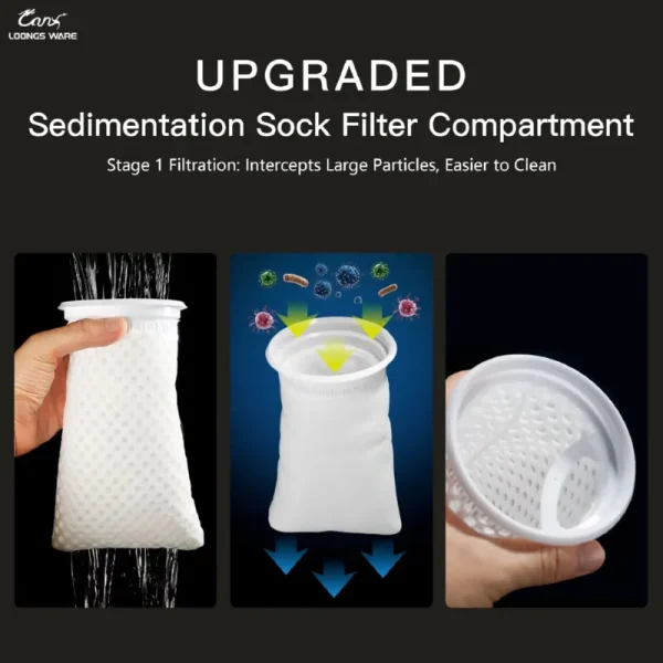 LOONGS WARE JR-SMB aquarium upgraded filter sock compartment